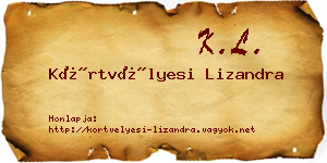 Körtvélyesi Lizandra névjegykártya